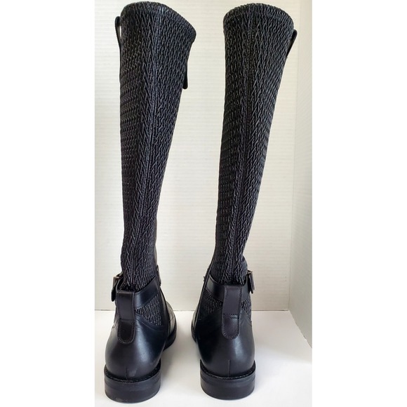 Cole Haan Boots Clover Stretch W24816 Black 7.5 B Leather/Texture Buckle Rubber - Picture 7 of 15